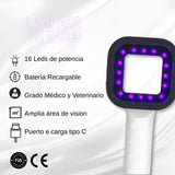 LAMPARA DE WOOD UV LUZ NEGRA INALAMBRICA BATERIA RECARGABLE